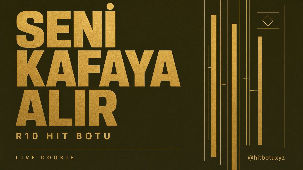 R10 Hit Botu afişi 1 — Seni kafaya alır. Hit botu burada, live cookie, SERP senin, Telegramdan yaz @hitbotuxyz. tr.r10hitbotu.xyz